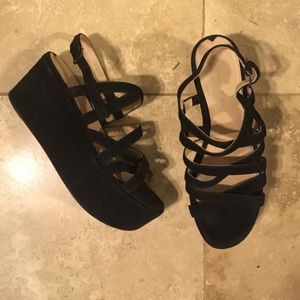Suede platforms